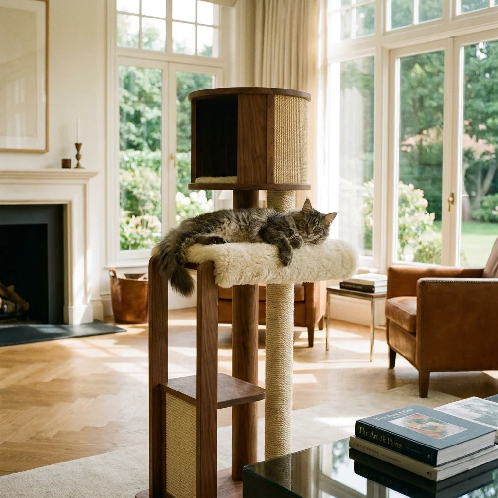 Aura Paws | Nordic Solid Wood Cat Retreat