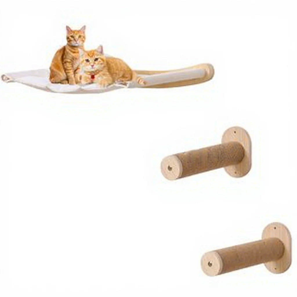 Aura Paws | Nordic WallMounted Cat Hammock Steps