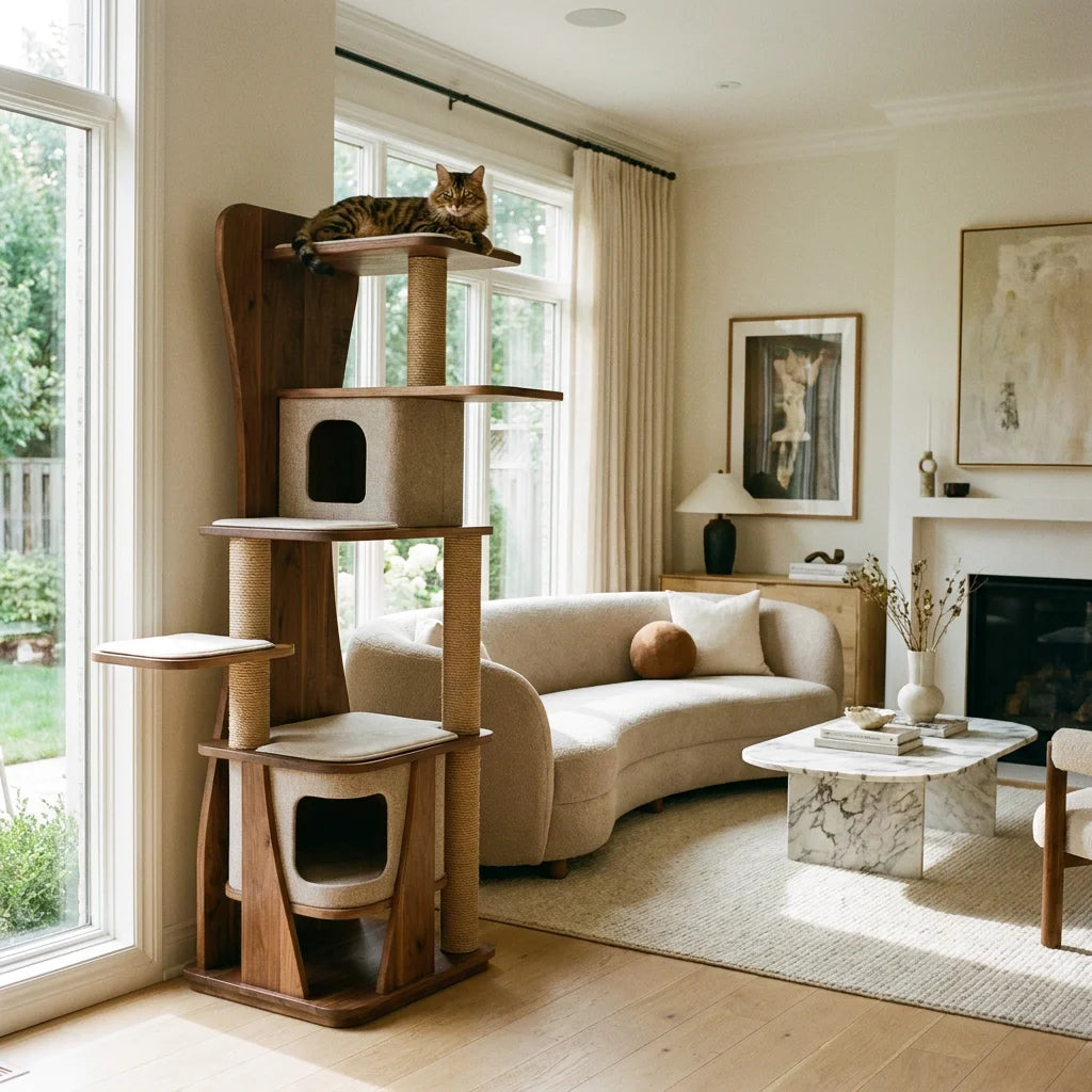 Aura Paws | Nordic Solid Wood Cat Retreat