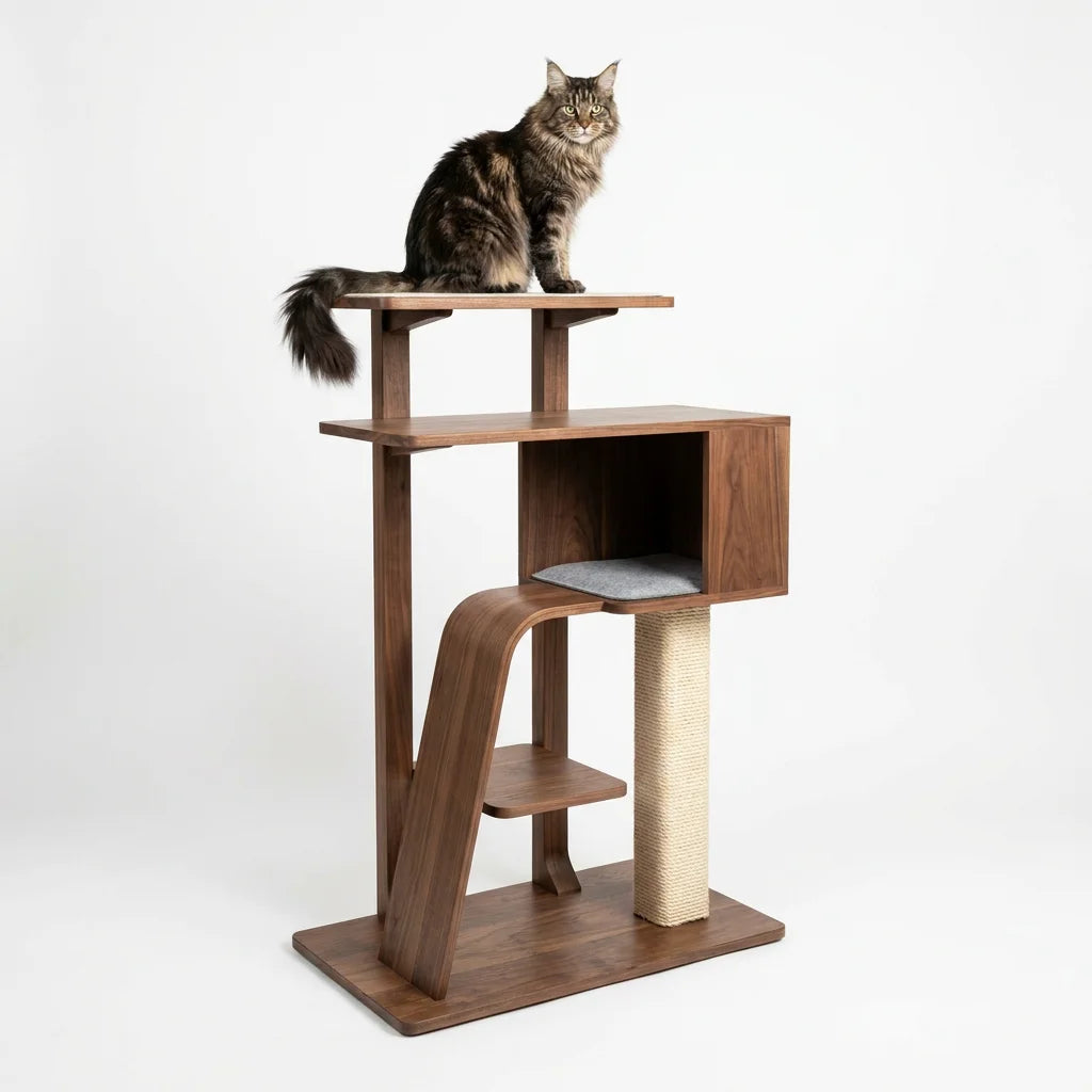 Aura Paws | Nordic Solid Wood Cat Retreat