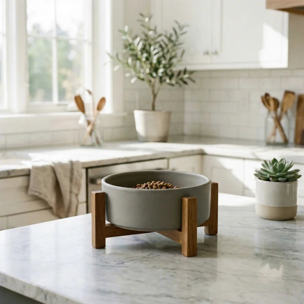 Aura Paws | Nordic Urban Ceramic Pet Feeder Harmony