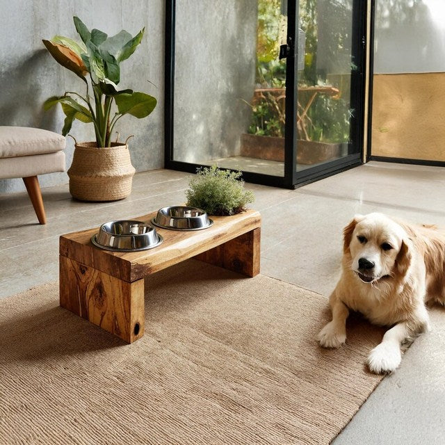 Heirloom Oak Elevated Dining Set - Material Perspective